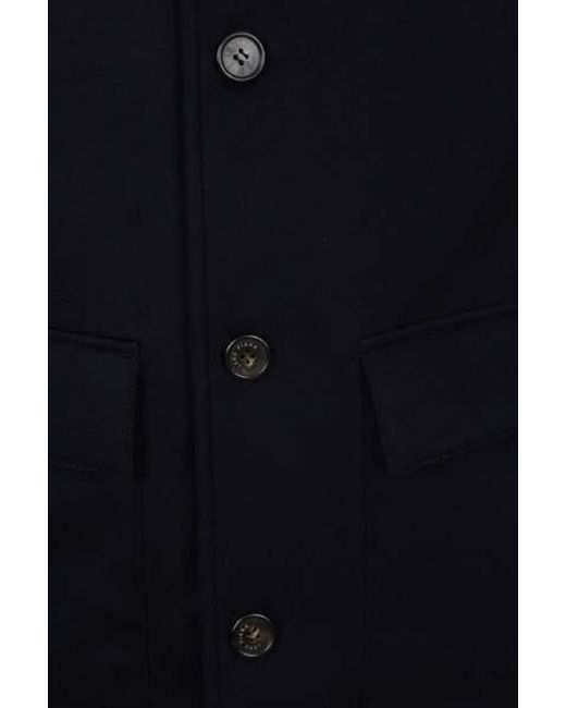 Loro Piana Blue Single-Breasted Coat for men