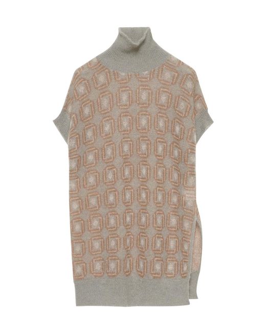 Fabiana Filippi Natural Short-Sleeved Sweater