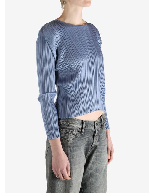 Pleats Please Issey Miyake Blue Pleats Please Issey Miyake Monthly Colors: December Cardigan
