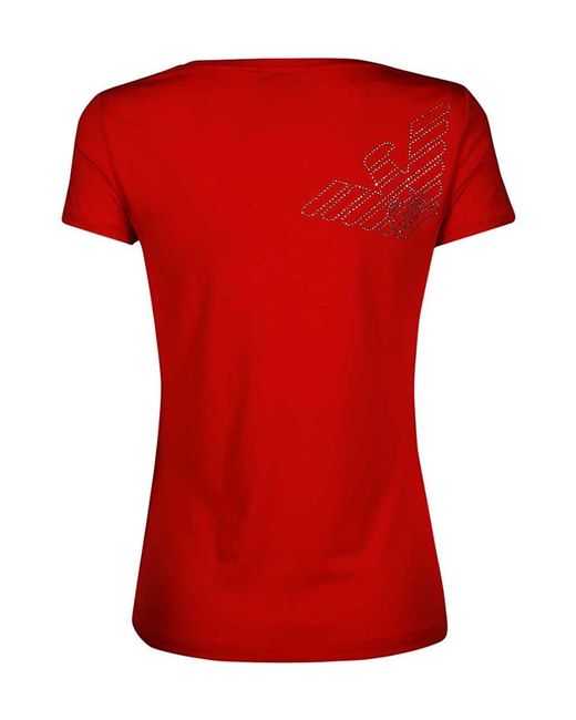 Emporio Armani Red Short-Sleeved T-Shirt