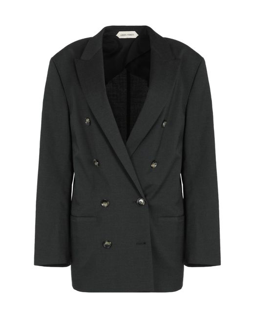 Alberta Ferretti Black Double-Breasted Tailored Blazer