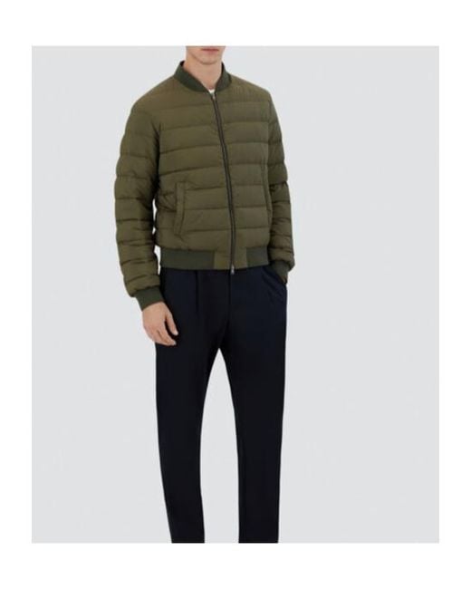 Herno Green Zipped Down Jacket for men