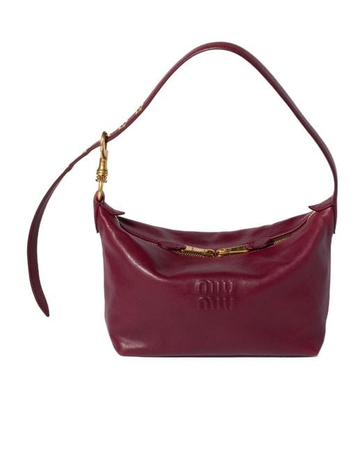 Miu Miu Purple Spirit Nappa Leather Bag