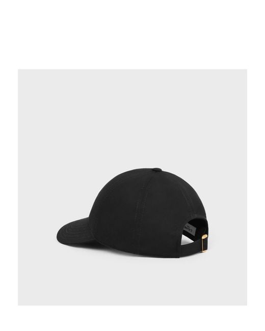 Céline Black Triomphe Baseball Cap