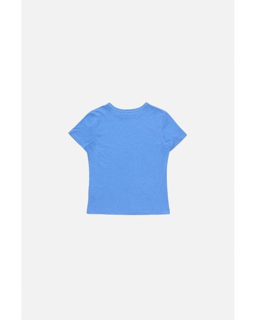 Acne Blue Graphic Jersey T-Shirt