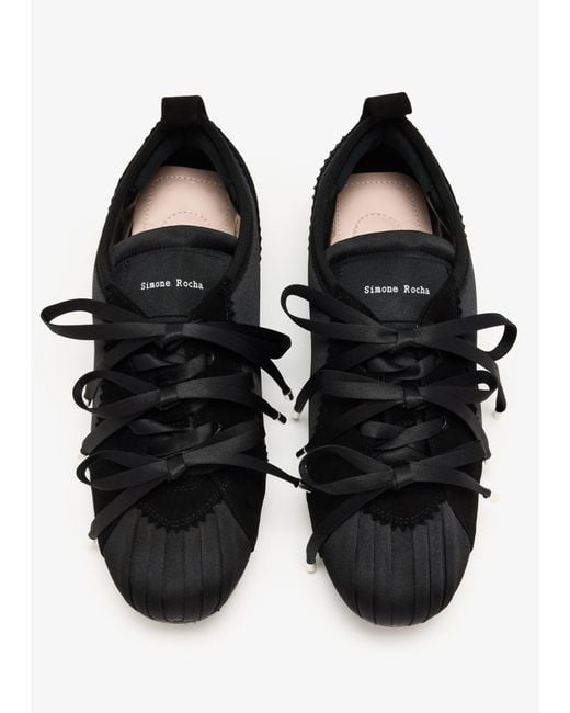 Simone Rocha Black Ballerina Grip Low-Top Sneakers