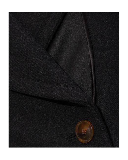 Lanvin Black Double-Breasted Tailored Coat