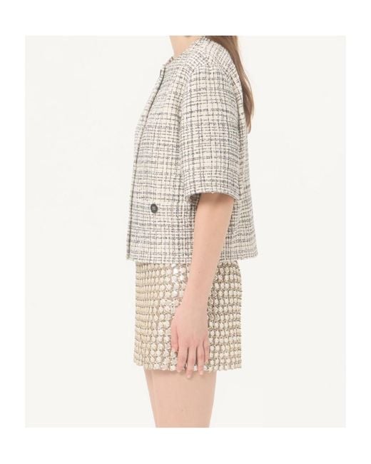 Valentino Natural Square Tweed Jacket