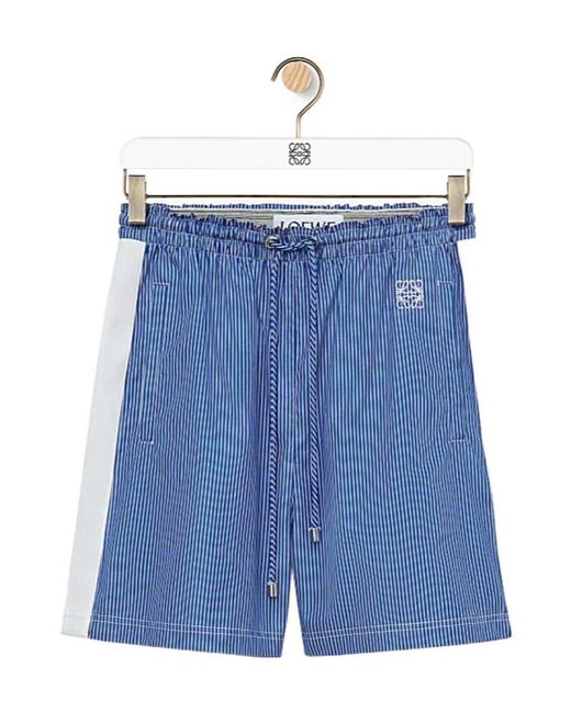 Loewe Blue Striped Shorts