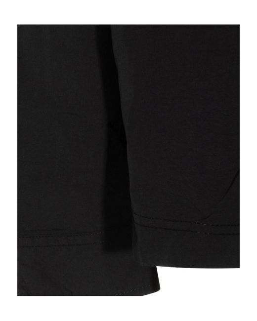 Thom Krom Black Patch-Pocket Shirt for men