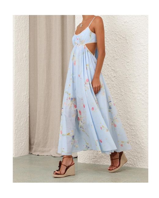Zimmermann Blue Lucky Picnic Maxi Dress