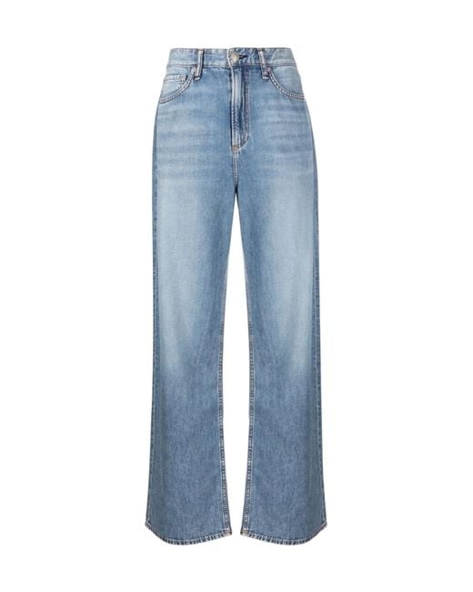 Rag & Bone Blue Straight-Leg Denim Trousers