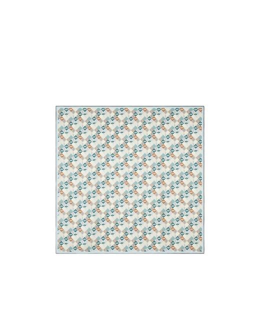 Fendi Blue Monogrammed Square Scarf