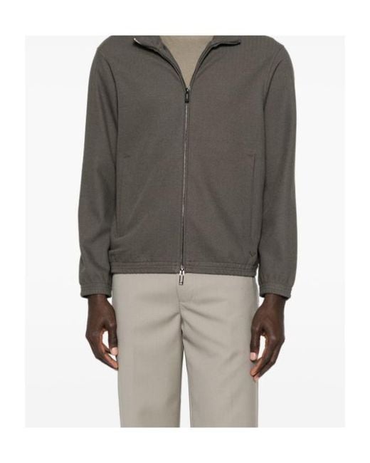 Emporio Armani Gray Zip Pocket Jacket for men