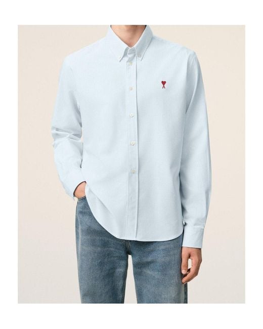 AMI White Long-Sleeved Shirt for men