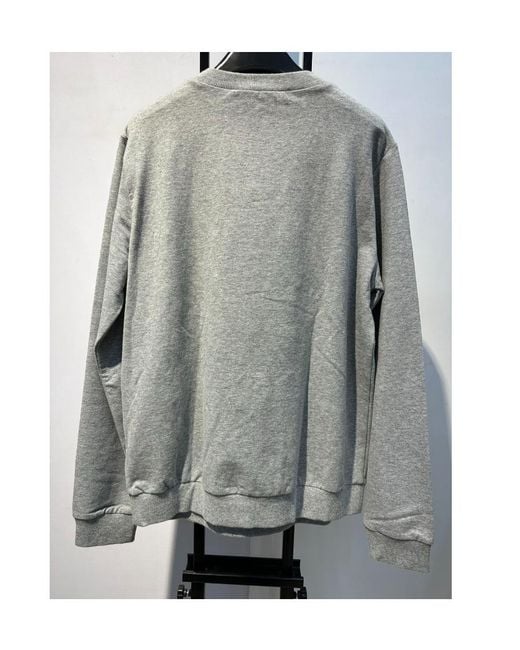 Sportmax Gray Round-Collar Long-Sleeve Hoodie