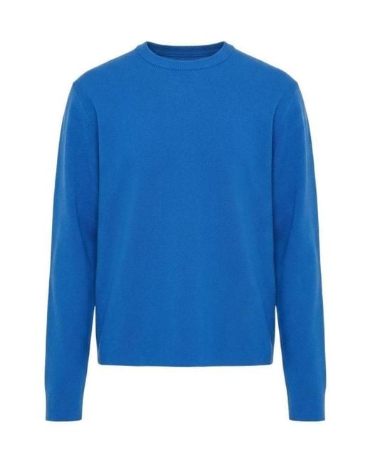 MARINE SERRE Blue Core Round-Neck Sweater for men