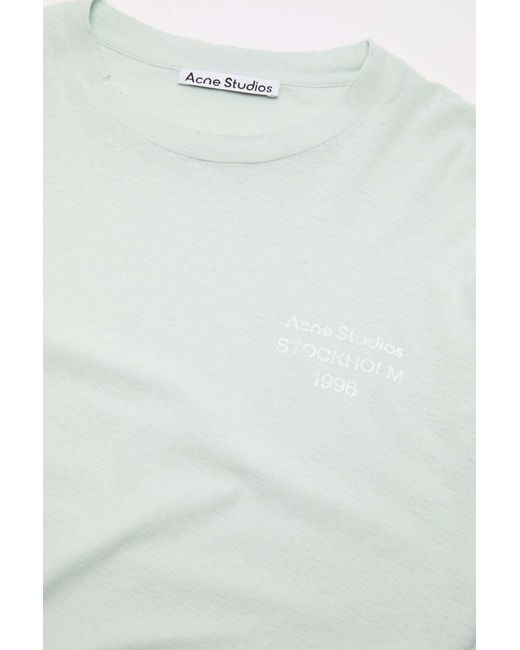 Acne White Longsleeve Logo T-Shirt