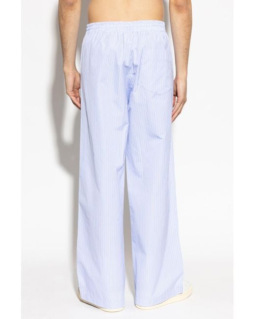 A.P.C. Blue Lou Striped Elastic-Waist Pants for men