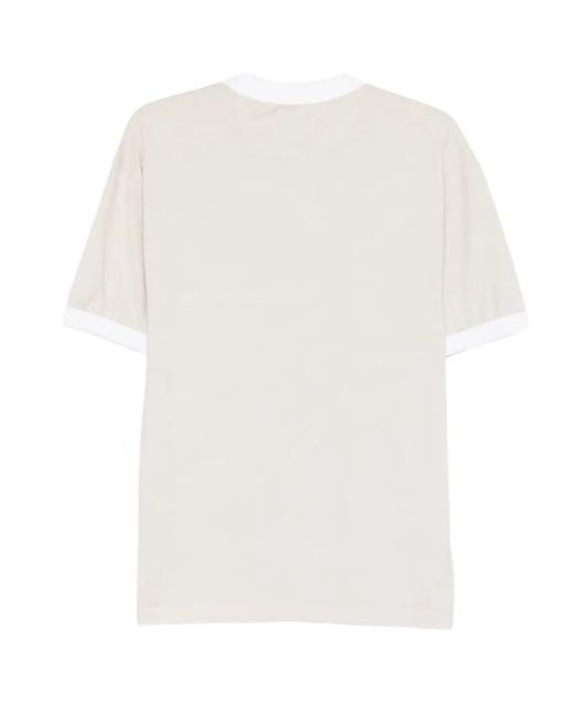 Eleventy White Logo T-Shirt for men