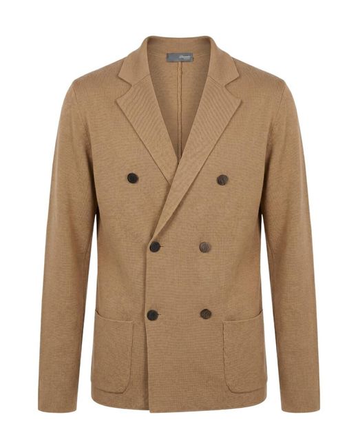 Drumohr Black Double-Breasted Blazer for men