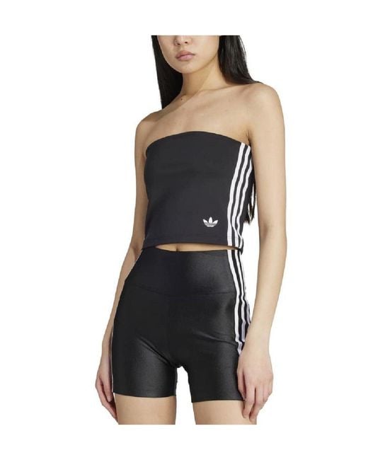 Adidas Originals Black Cropped Tube Top