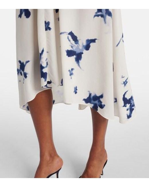 Altuzarra Blue Penny Floral Silk Wrap Dress