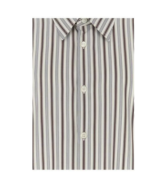 Dries Van Noten White Striped Shirt for men