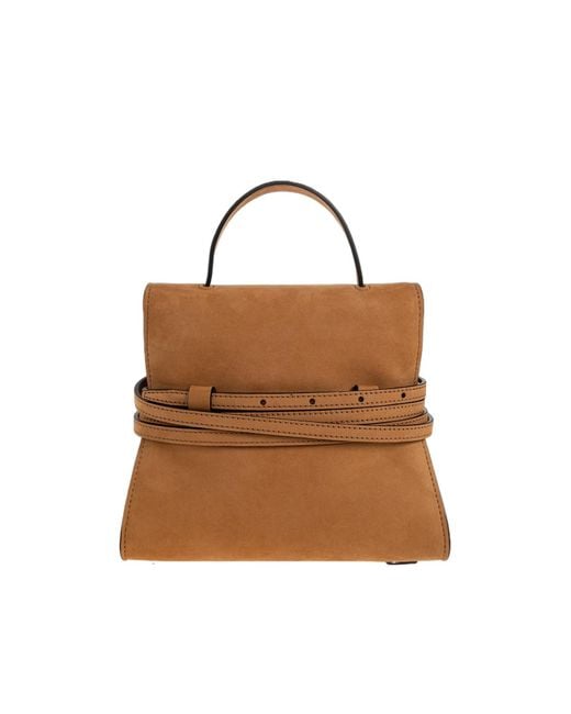 Moschino Brown Tie Me Handbag