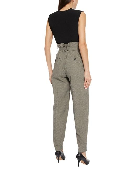Isabel Marant Gray Two-Tone Spliced Casual Pants