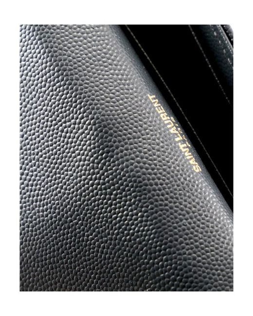 Saint Laurent Black Flip Envelope Wallet