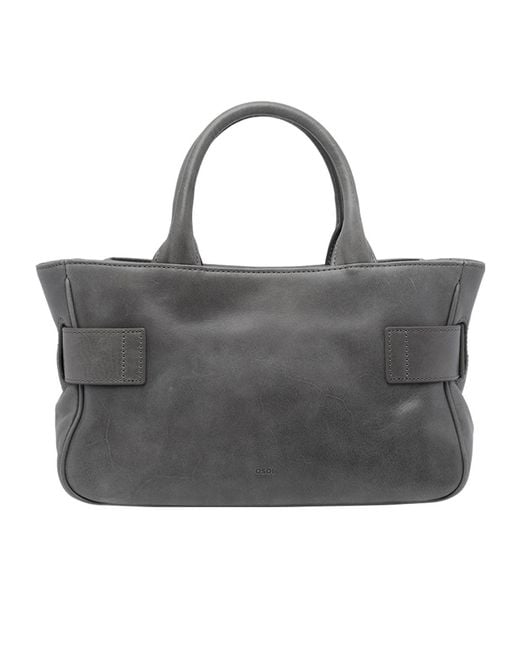 OSOI Black Brocle Mini Belted Tote Bag