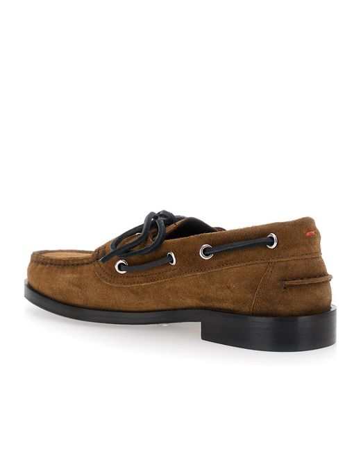 Aeyde Brown Harris Mocassin Flats