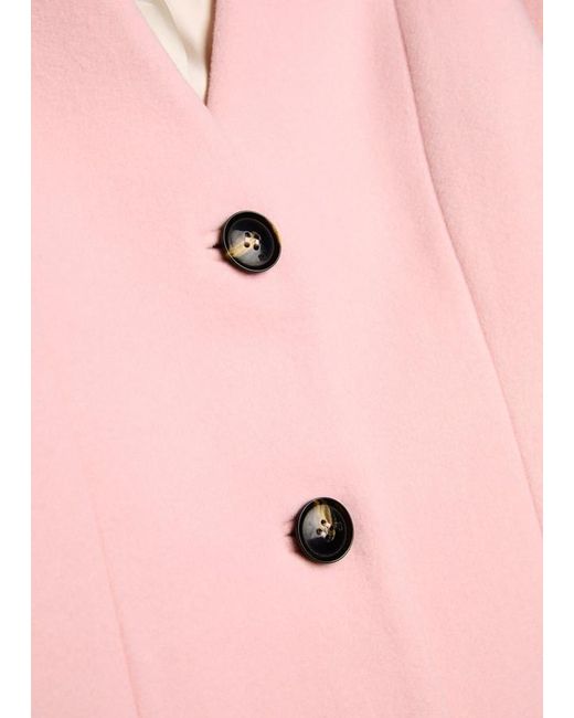 Ganni Pink Wool And Cashmere Blend Jacket