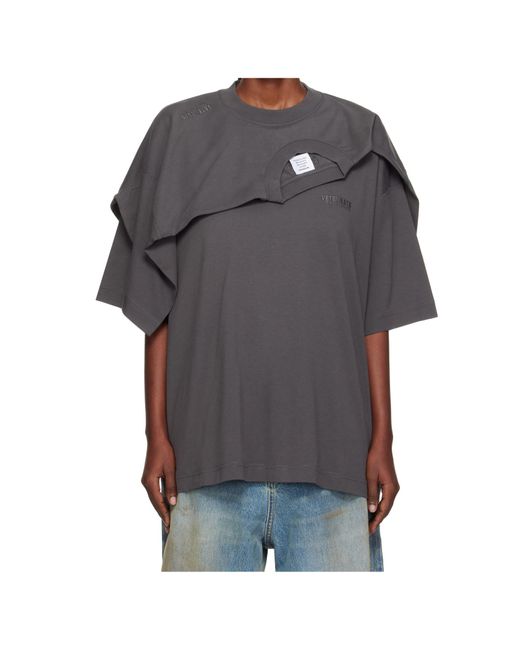 Vetements Gray Double-Layer T-Shirt