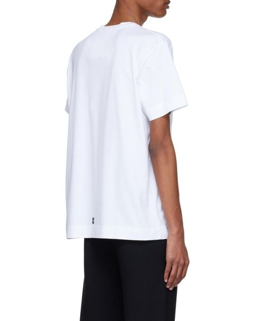 Givenchy White Logo-Embroidered Jersey T-Shirt for men