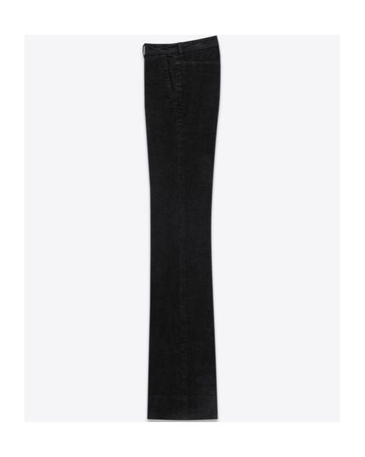 Saint Laurent Black Low-Rise Bootcut Pants