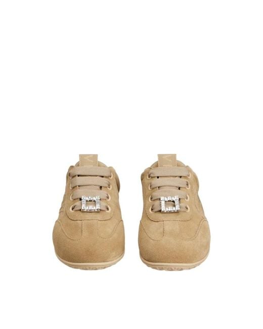 Roger Vivier Natural Viv Low Mules