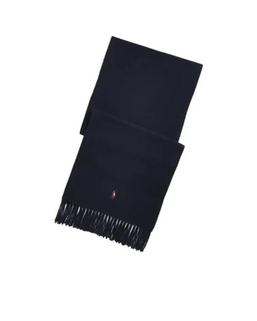 Polo Ralph Lauren Blue Fringed Scarf