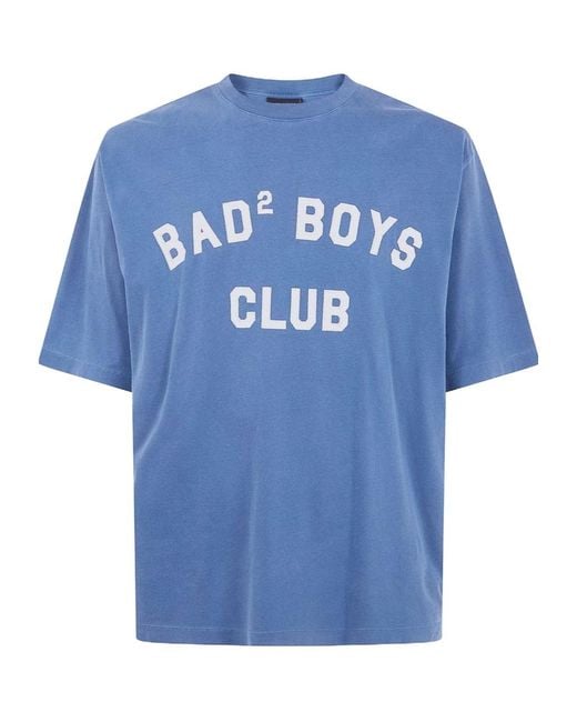 DSquared² Blue Bad Boys Club Loose Fit T-Shirt for men