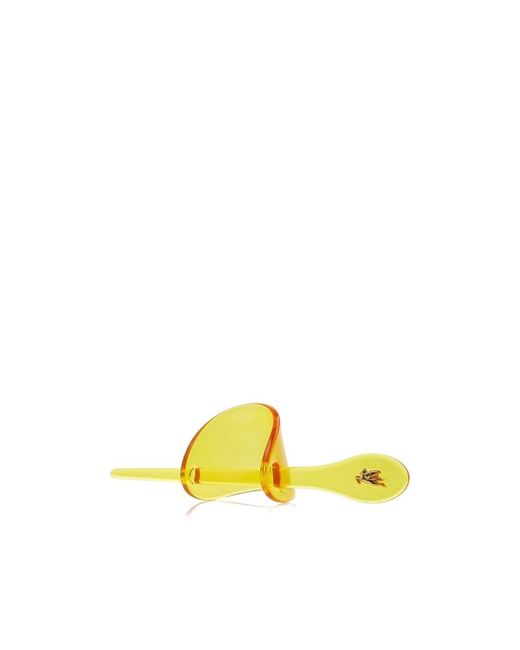 Etro Yellow Logo Hair Accessories