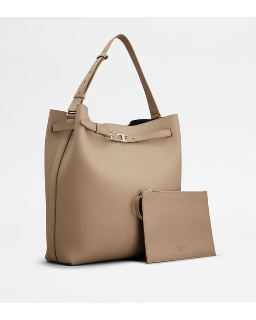Tod's Natural Solid Color Single-Shoulder Bag for men