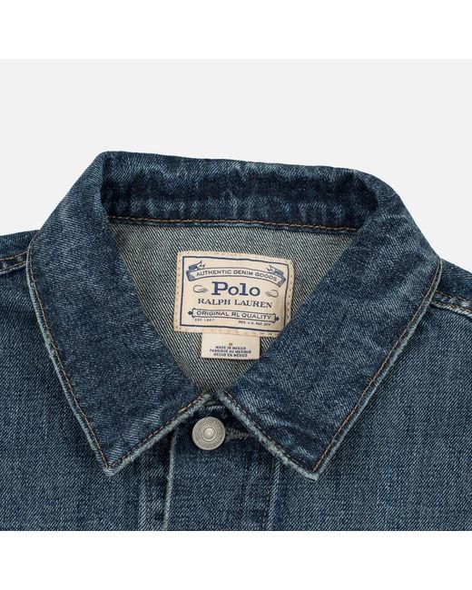 Polo Ralph Lauren Blue Button-Up Denim Jacket for men