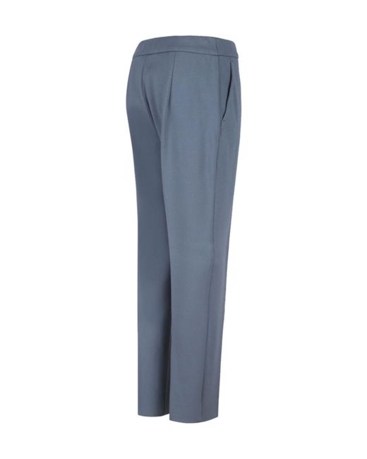 Max Mara Blue Pegno Pleat Detailed Tapered Trousers