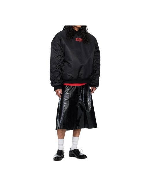 Lu'u Dan Black Unibomber Long-Sleeved Pullover for men