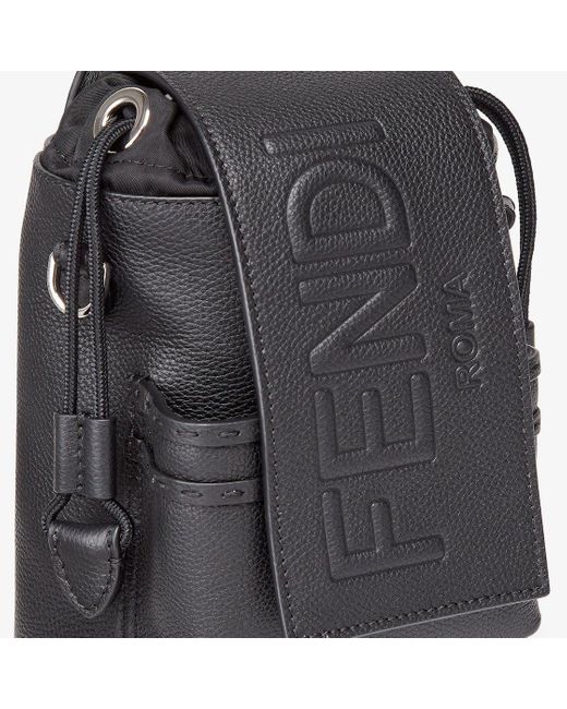 Fendi Roma Strike One-Shoulder Mini Backpack in Black for