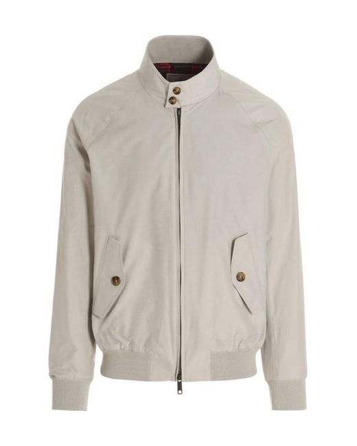 Baracuta Gray Long-Sleeved Zipper Jacket for men