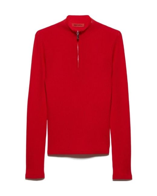 MAX&Co. Red Long Sleeve Sweater