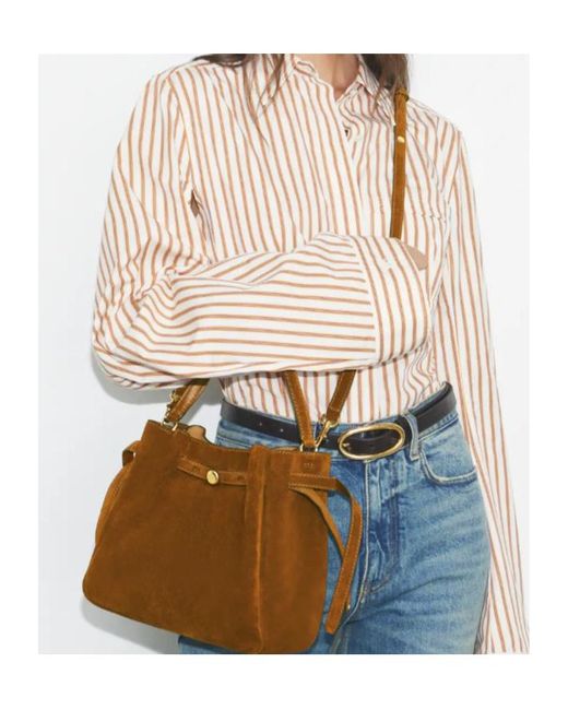 Tory Burch Brown Romy Suede Bucket Bag