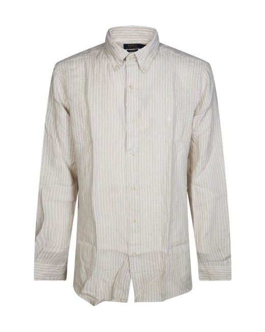Polo Ralph Lauren Gray Long-Sleeved Shirt for men